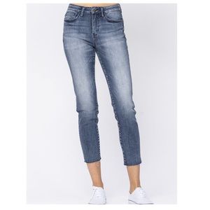 Judy Blue High Rise Raw Hem Jean